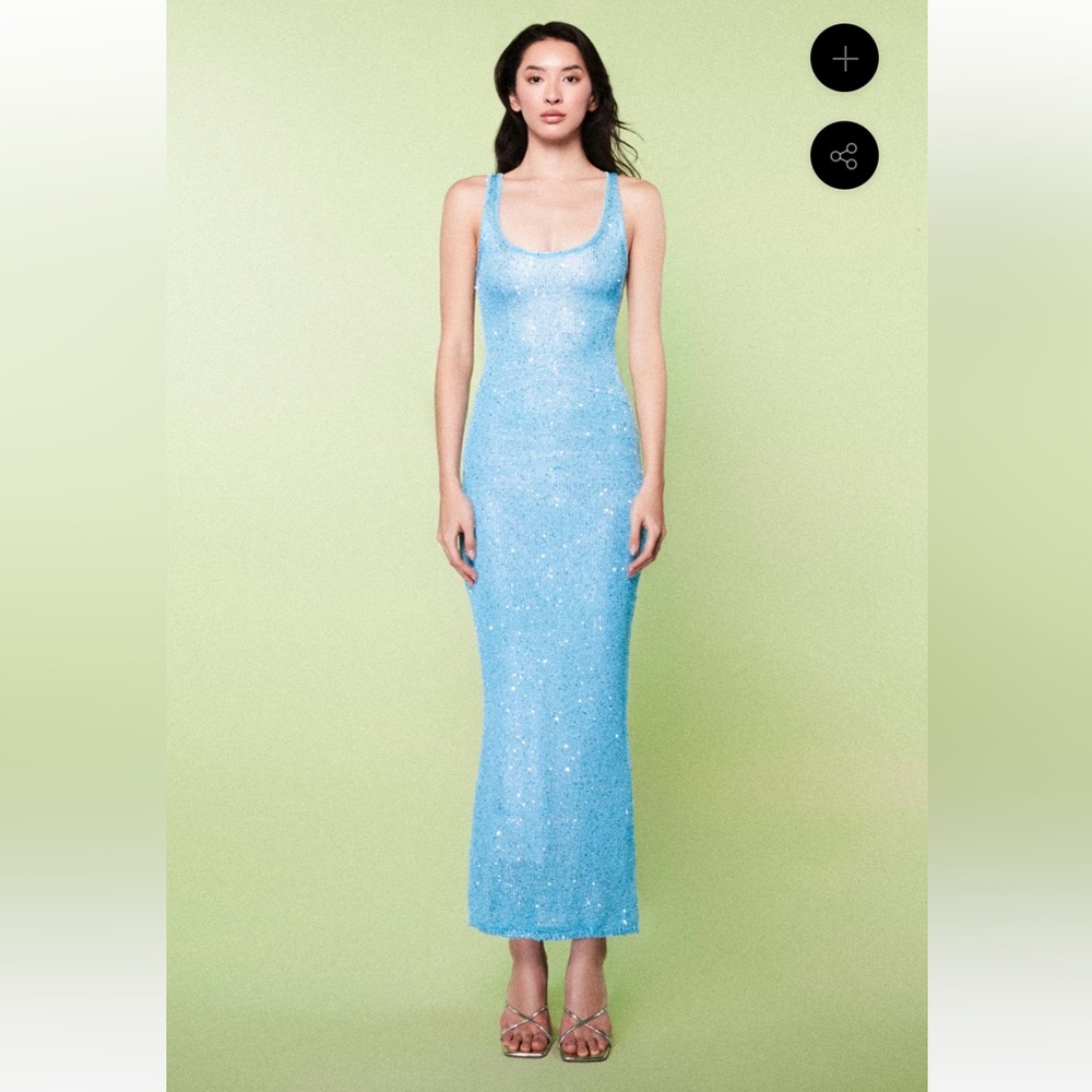 Asta Resort Ana Dress - Baia blue sequin